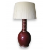 Lampe en porcelaine coloris sang de boeuf