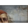 Paintings | Oil on canvas painting "Man with Moinat SA" – Antiques and home décor