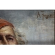 Tableau "Homme avec pipe" signé A. FRIGERIO