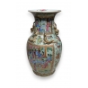 Vase de Canton décor Scène d'intérieur