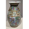 Vase de Canton décor Scène d'intérieur