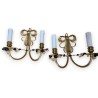 Pair of brass wall lights