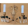 Pair of brass wall lights
