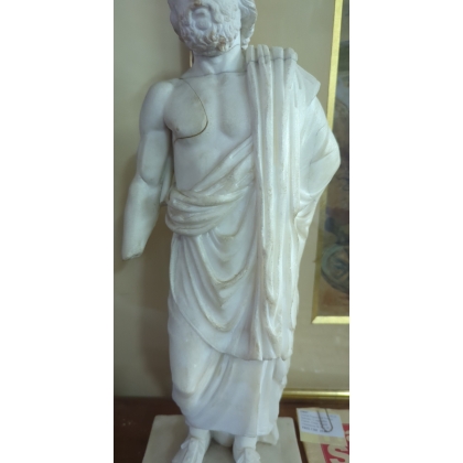  Statue en marbre blanc, tête d'époque sur  Moinat SA  - Antiquités décoration