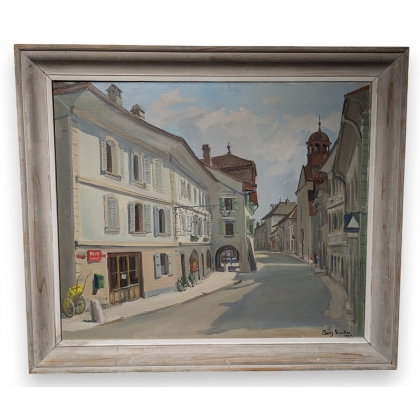 Tableau \"Coppet\" signé Benj. VAUTIER 1943
