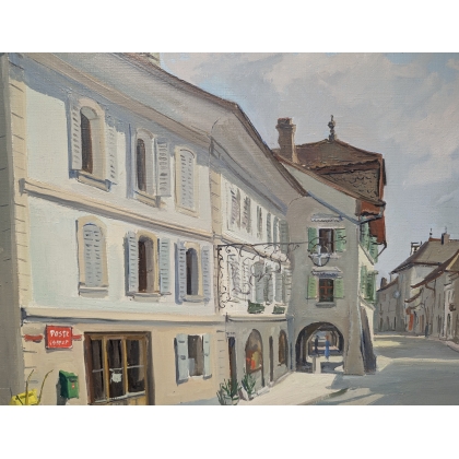 Tableau \"Coppet\" signé Benj. VAUTIER 1943