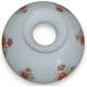 Abat-jour en opaline blanche peinte
