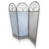3-panel screen made of iron and fabric