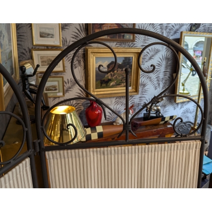 3-panel screen made of iron and fabric