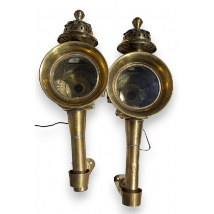 A pair of carriage lanterns