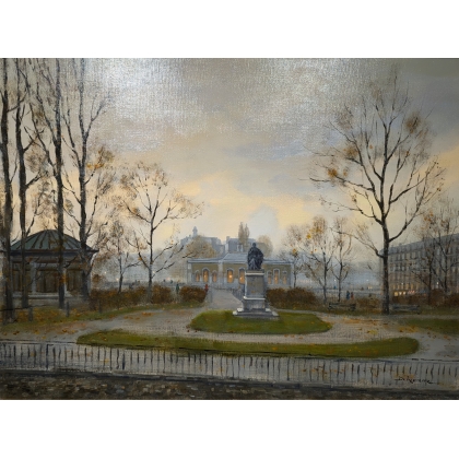 Tableau \"L\'Ile Rousseau\" signé DELAPIERRE