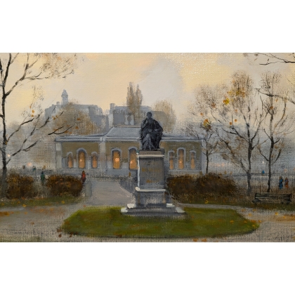 Tableau \"L\'Ile Rousseau\" signé DELAPIERRE