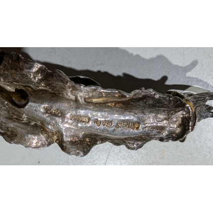 Escargot en argent et quartz gris