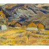 Gouache "Surrhein" signée Hugo FREY 1918