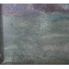 Tableau \"Vaches et chalet\" signé F. HUGUENIN L