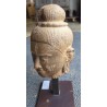 Tête de Shiva en pierre sculptée
