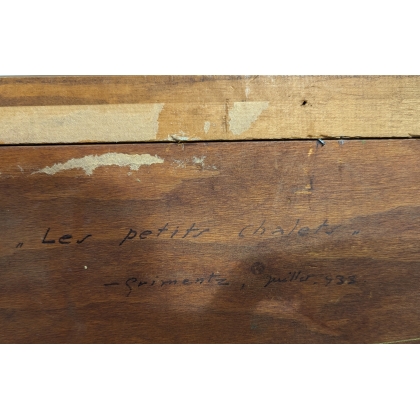 Tableau \"Grimentz\" signé J.A. MUSSLER