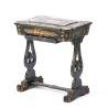 Table de couture en bois noirci
