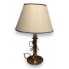 Lampe-bougeoir laiton avec abat-jour