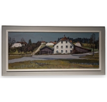 Tableau "Aux Cerlatez" signé S. VOISARD 73