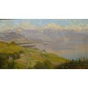 Tableau \"Vue du Lac\" signé A. PONCI