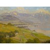 Tableau \"Vue du Lac\" signé A. PONCI