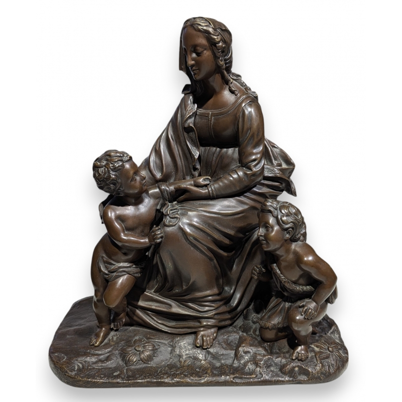 Bronze \"La Vierge à l\'Enfant\" d\'après PRADIER