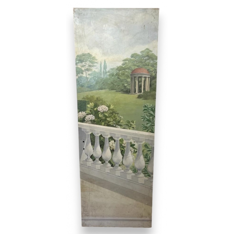 Porte de communication peinte trompe l'oeil