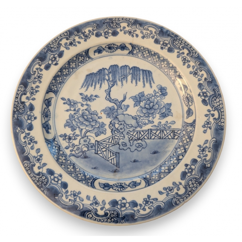 Assiette en porcelaine chinoise bleu