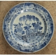 Assiette en porcelaine chinoise bleu et blanc