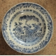 Assiette en porcelaine chinoise bleu et blanc