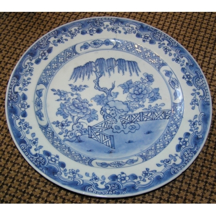 Assiette en porcelaine chinoise bleu