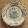 Assiette en porcelaine bleu blanc