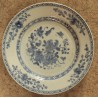 Assiette en porcelaine bleu blanc