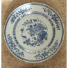 Assiette en porcelaine bleu blanc