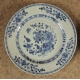 Assiette en porcelaine bleu blanc