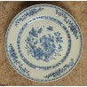 Assiette en porcelaine bleu blanc