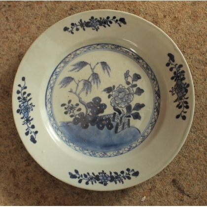 Assiette en porcelaine chinoise bleu