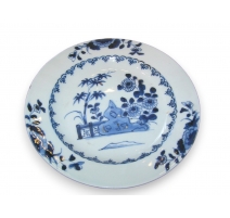 Assiette en porcelaine chinoise bleu