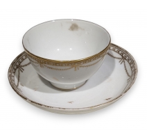 Bol et sous-tasse en porcelaine de Nyon