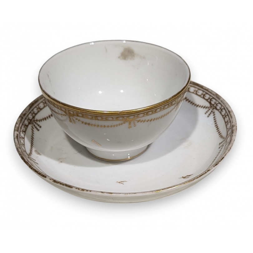 Bol et sous-tasse en porcelaine de Nyon