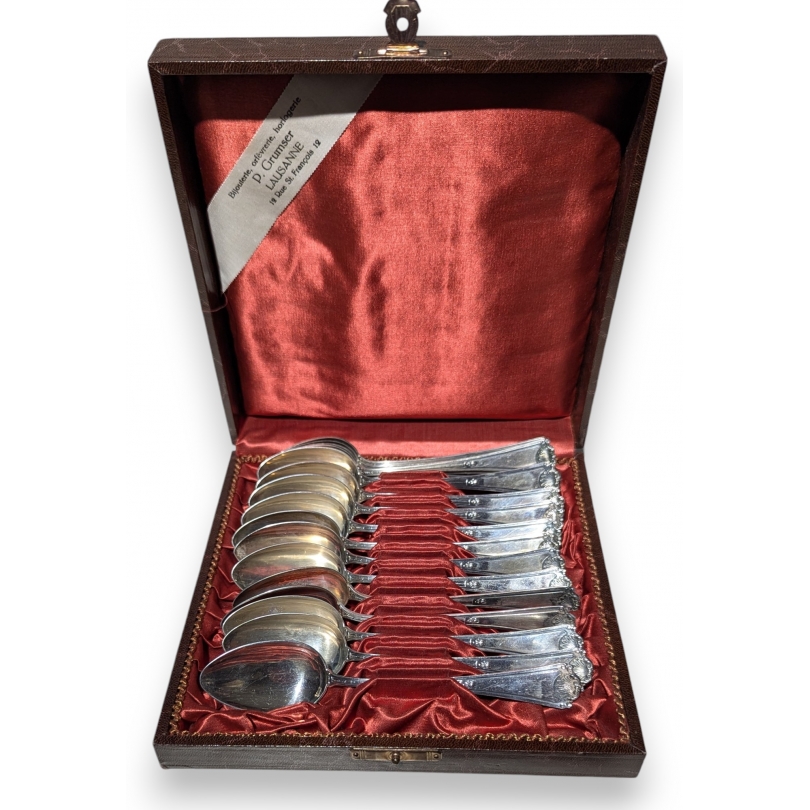 Coffret de 18 cuillères Louis XIV(Coquille) JEZLER