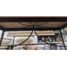  Table en fer forgé avec plateau en céramique sur  Moinat SA  - Antiquités décoration