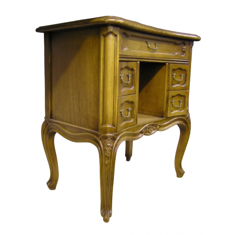 Louis XV-style bedside table in patinated walnut, from  Moinat SA  - Antiques and home décor