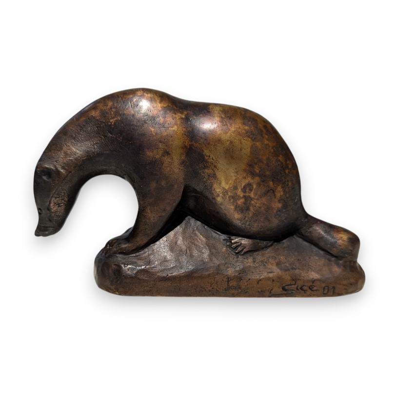 Bronze "Petit blaireau" signé GICÉ 01