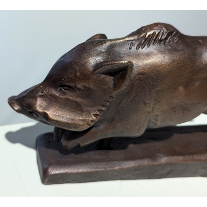 Bronze \"Sanglier courant\" par GICÉ