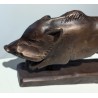 Bronze \"Sanglier courant\" par GICÉ