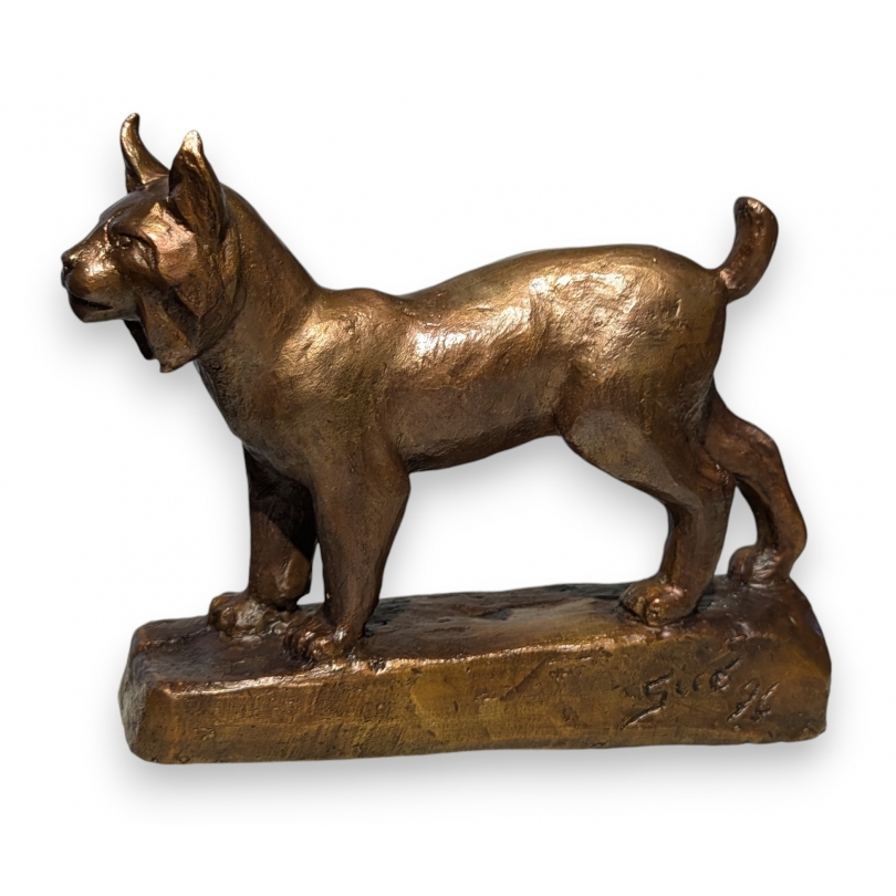 Bronze \"Lynx d\'Europe\" signé GICÉ 96