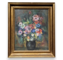 Pastel "Anémones" signé J. SCHMIED-L'EPLATTENIER