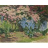 Tableau \"Platebande\" signé E. OSER 1931